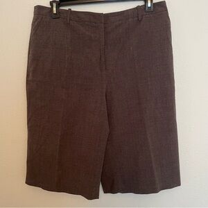 East 5th Women’s Bermuda Shorts Brown Glen Plaid Size 16 Poly/Rayon/Spandex